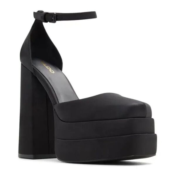 BRAND NEW ALDO GRANDLE ANKLE-STRAP DOUBLE PLATFORM PUMPS - Picture 4 of 16